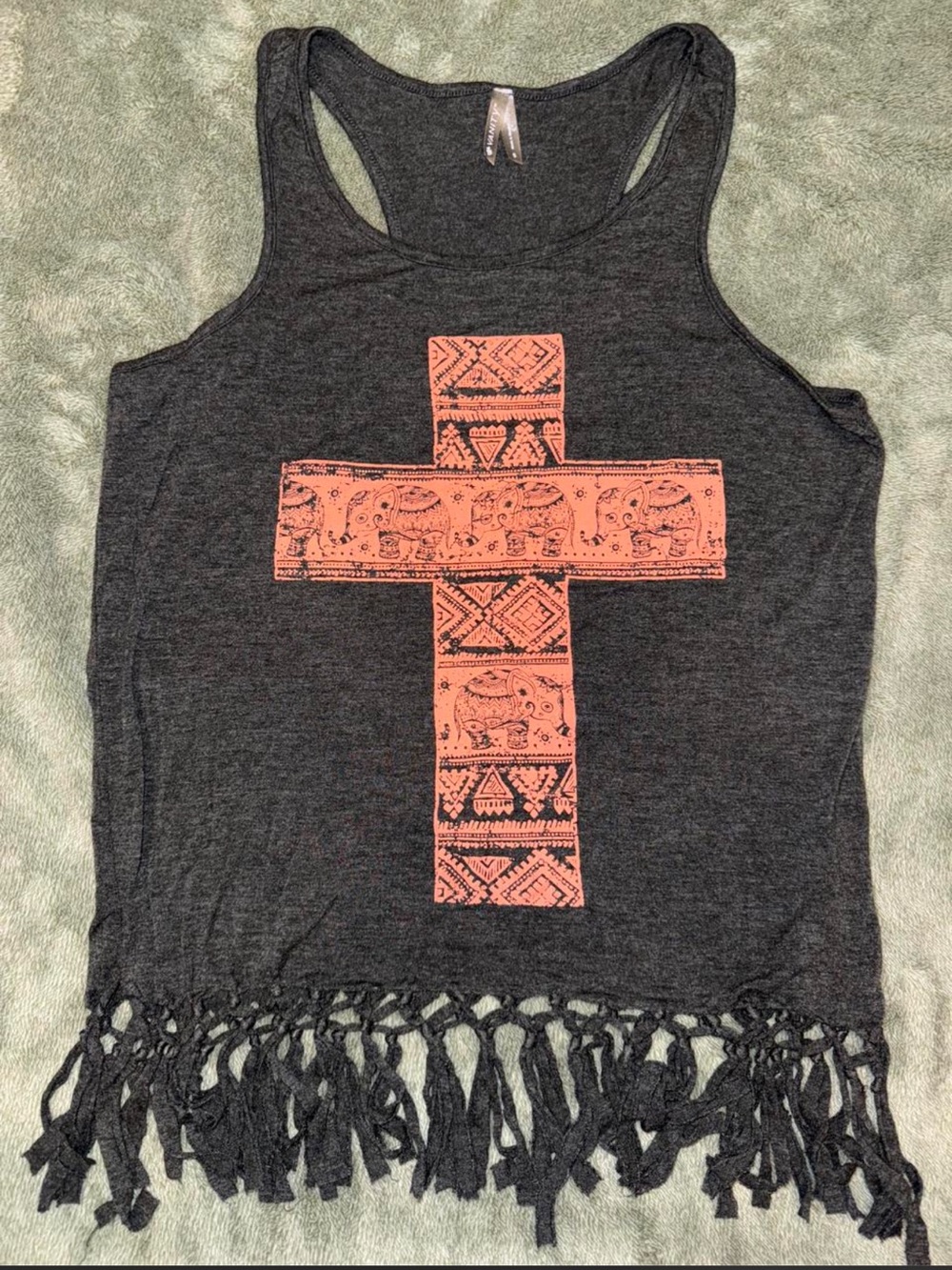 Vanity Fair Charcoal Racerback Tank